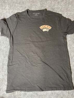 Lucky Brand Aces Over Eights Deadman's Hand Skull Graphic T-Shirt, Size M